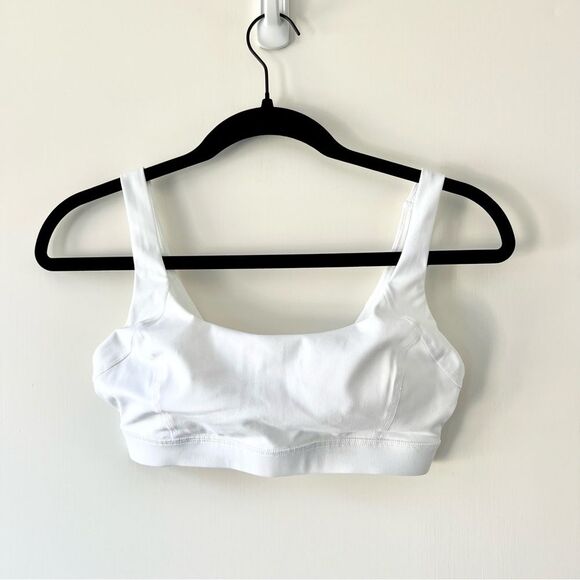 J. Crew CloudStretch Scoopneck Sports Bra in White - Picture 4 of 7
